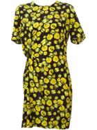 Lanvin Floral Print Dress, Women's, Size: 42, Black, Silk