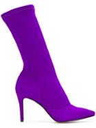 Marc Ellis Pointed Sculpted Boots - Pink & Purple