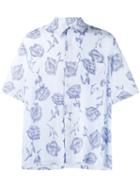 Aries Floral Pattern Shirt - Blue