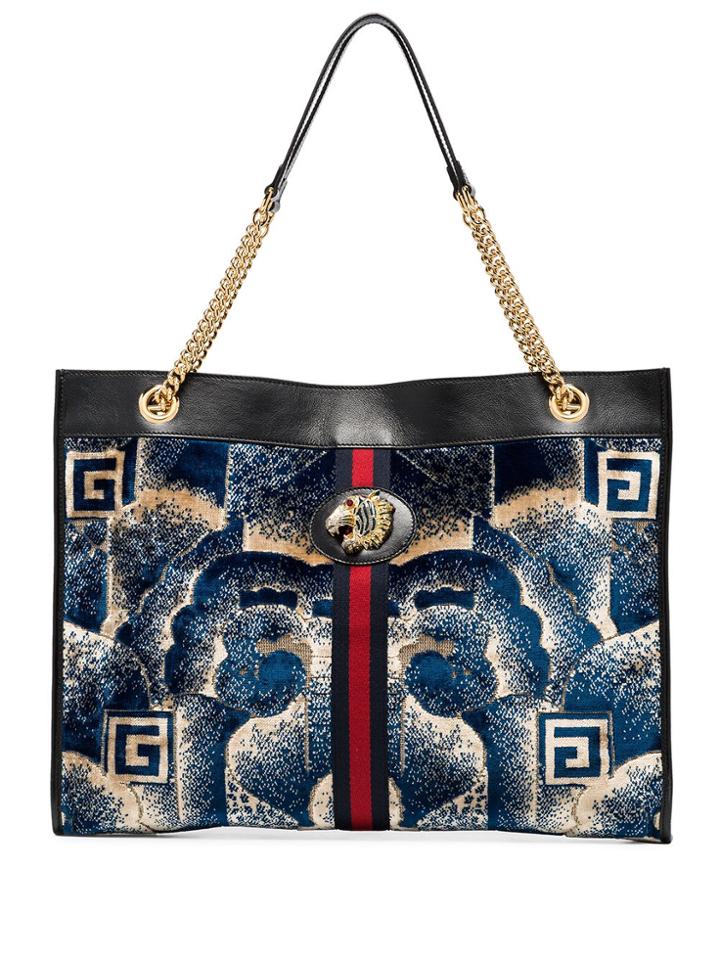 Gucci Rajah Cloud-print Tote - Blue