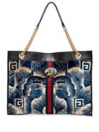 Gucci Rajah Cloud-print Tote - Blue