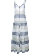 Lisa Marie Fernandez Sleeveless Stripe Midi Dress - Blue