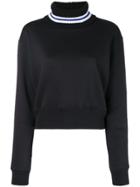 Msgm Contrast Knit Sweater - Black