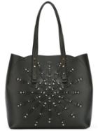 Furla Interwoven Details Tote, Women's, Black, Leather/metal (other)