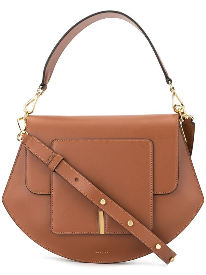 Wandler Foldover Satchel - Brown