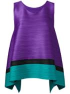 Pleats Please By Issey Miyake - Sleeveless Pleated Top - Women - Polyester - 3, Pink/purple, Polyester