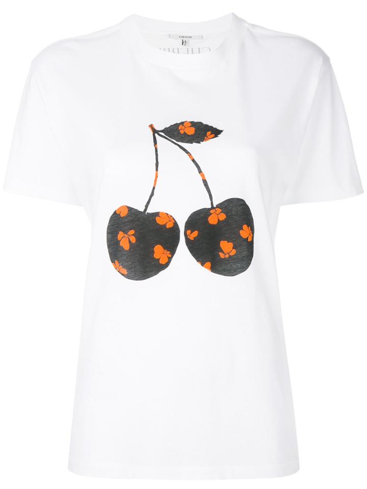Ganni Patterned Cherry T-shirt - White