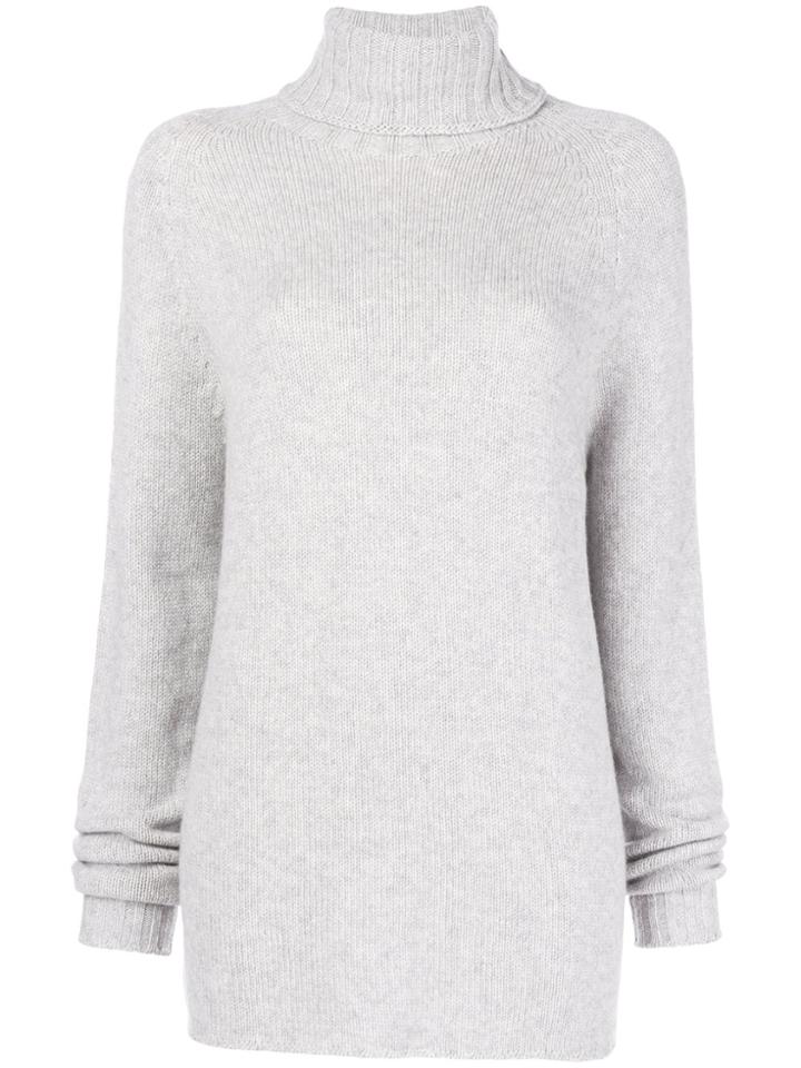 Ma'ry'ya Knitted Turtleneck Jumper - Grey
