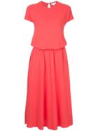 Ck Calvin Klein Slit Detail T-shirt Dress - Red