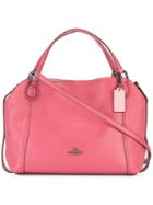 Coach Edie Tote, Women's, Red, Calf Leather/polyester