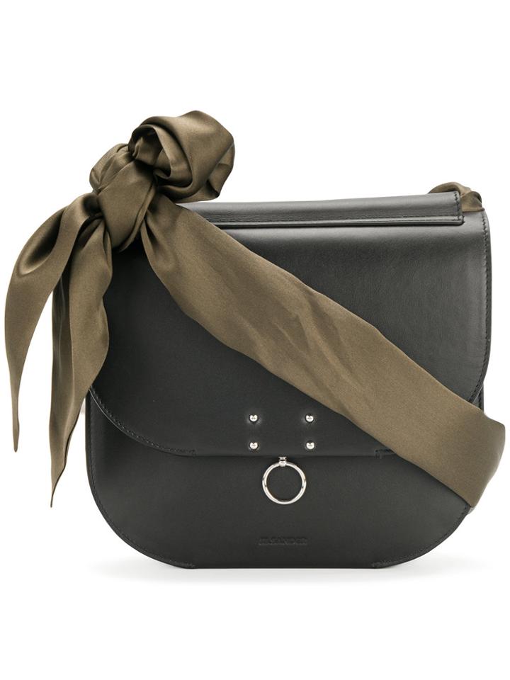 Jil Sander Flap Shoulder Bag - Black