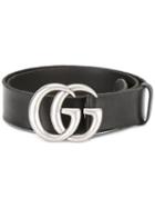 Gucci Interlocking Gg Buckle Belt, Men's, Size: 90, Brown, Calf Leather