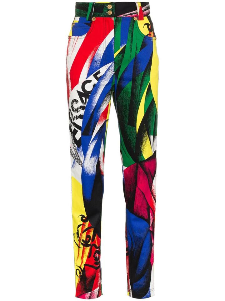 Versace High-waisted Pattern Jeans - Multicolour