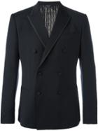 Dolce & Gabbana Double Breasted Blazer, Men's, Size: 48, Blue, Spandex/elastane/viscose/wool