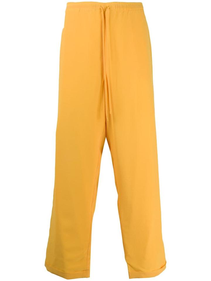Jacquemus Wide Leg Drawstring Trousers - Yellow