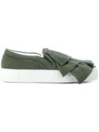 Joshua Sanders Ruffled Slip-on Sneakers - Green