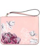 Demanumea Floral Print Clutch - Pink & Purple
