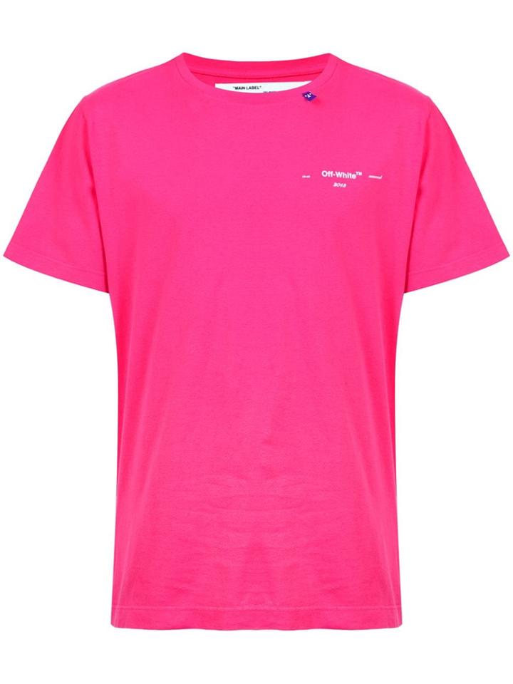 Off-white Logo Print T-shirt - Pink