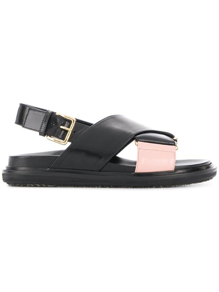 Marni Side Buckle Sandals - Black