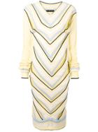 Y / Project Chevron Knit Dress - Yellow & Orange