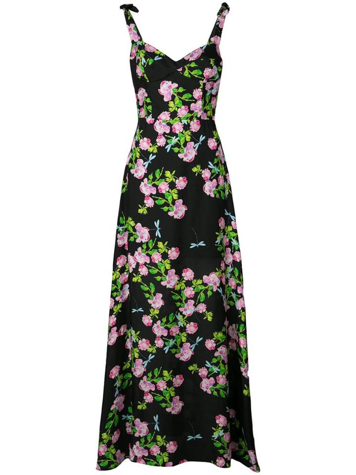 Cynthia Rowley Ten Rose Maxi Dress - Black