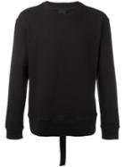 D.gnak Back Tape Sweatshirt, Men's, Size: 50, Black, Cotton