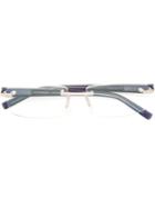 Tag Heuer - Rectangular Frame Glasses - Men - Acetate/wood - One Size, Blue, Acetate/wood