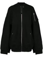 Rick Owens Bomber Cape Coat - Black