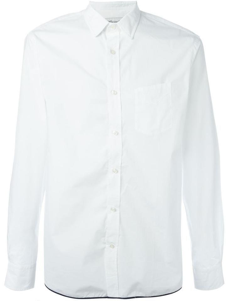 Officine Generale Classic Shirt, Men's, Size: S, White, Cotton