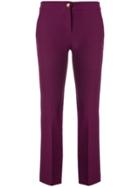Blanca Cropped Tailored Trousers - Pink & Purple