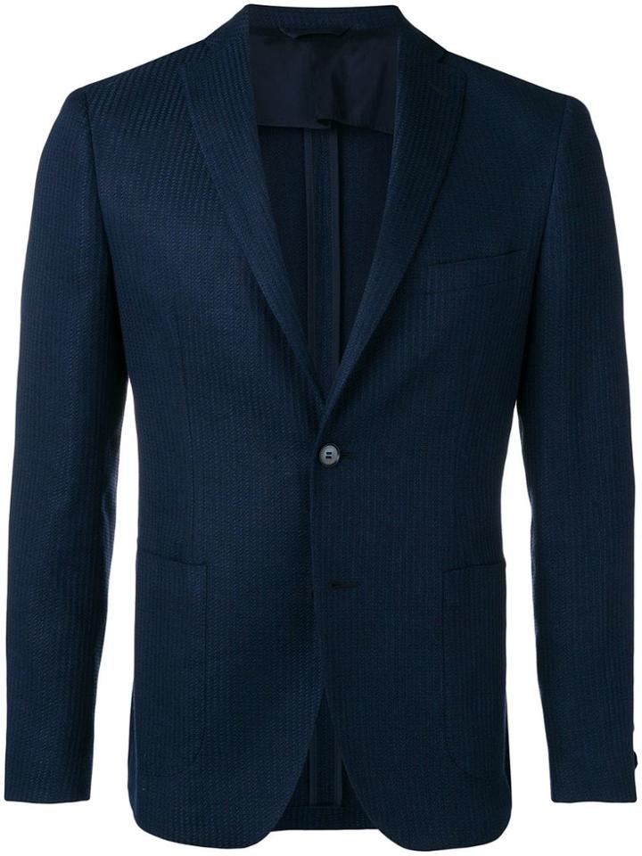 Tonello Textured Blazer - Blue