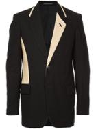 Yohji Yamamoto Vintage Tan Patch Collar Jacket - Black