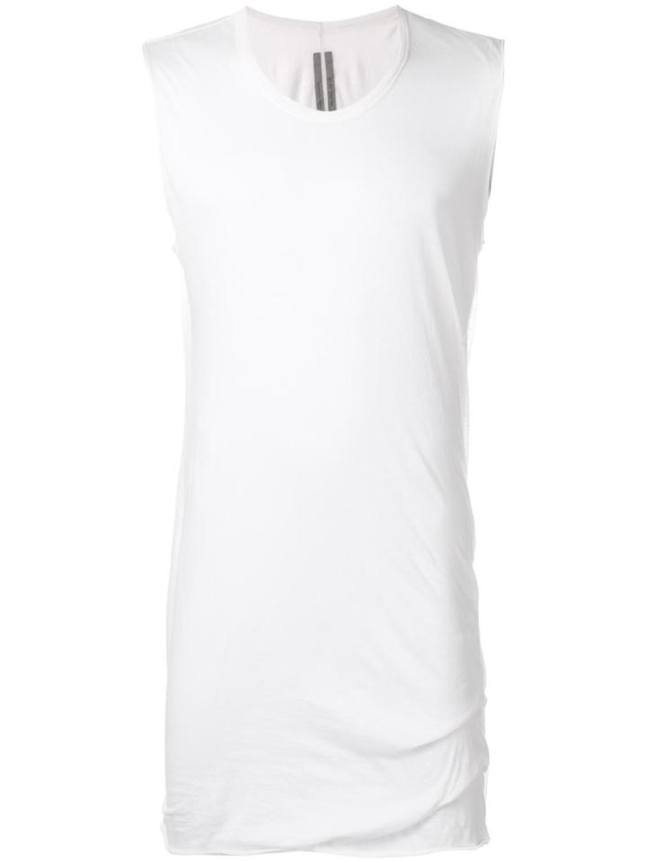 Rick Owens Basic Sleeveless T-shirt, Men's, Size: Small, White, Cotton