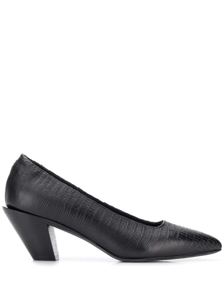 A.f.vandevorst Crocodile Effect Pumps - Black