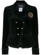 Chanel Vintage Long Sleeved Coat Jacket - Black