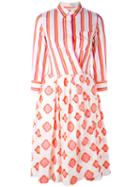 Sara Roka - Contrast Wrap Dress - Women - Cotton/spandex/elastane - 42, White, Cotton/spandex/elastane