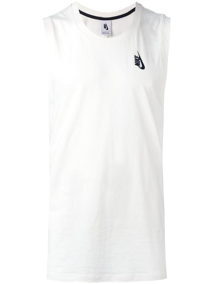 Nike - Logo Embroidered Tank Top - Men - Cotton - S, White, Cotton