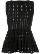 Alaïa Gathered Waist Top, Women's, Size: 42, Black, Viscose/polyester/polyamide/spandex/elastane