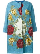 Antonio Marras Rose Print Brocade Coat