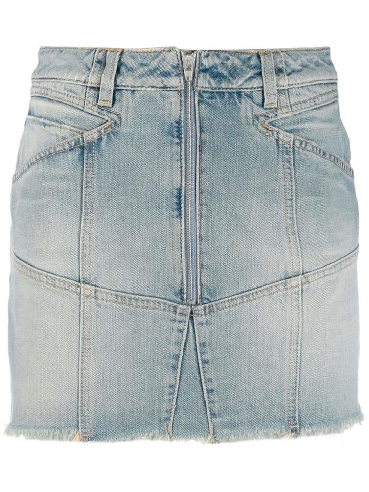 Givenchy Zipped Denim Skirt - Blue