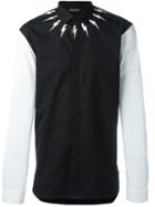 Neil Barrett Lightning Bolt Shirt, Men's, Size: 36, Black, Cotton