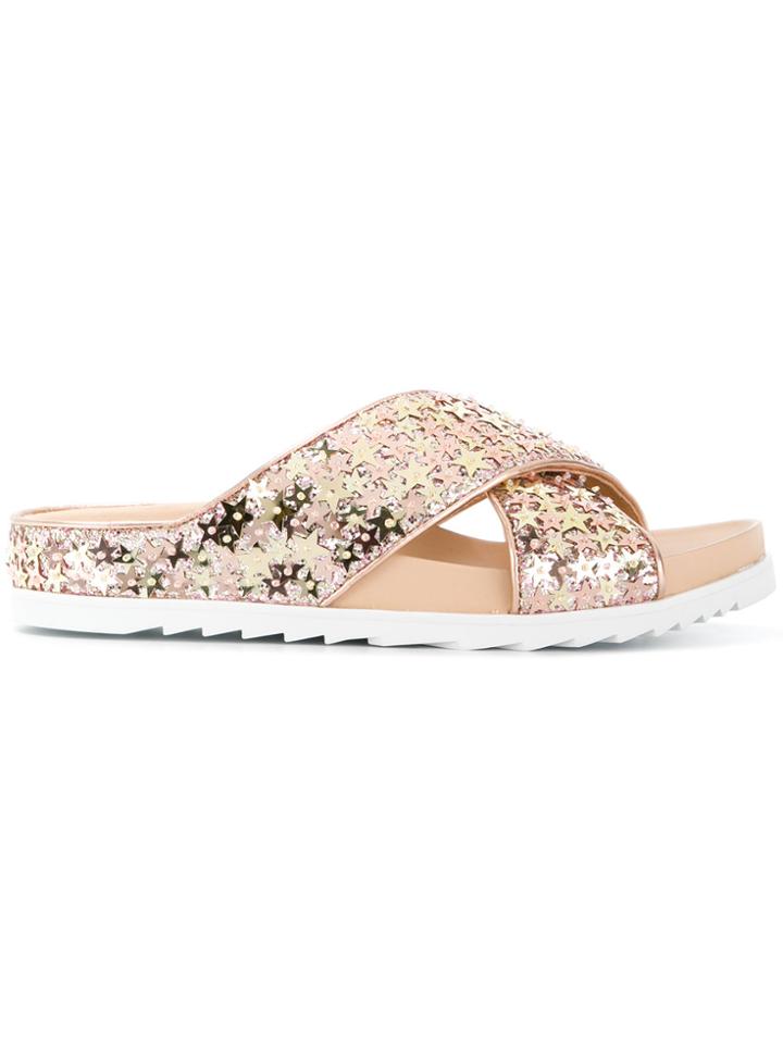 Ash Star Appliqué Sandals - Metallic