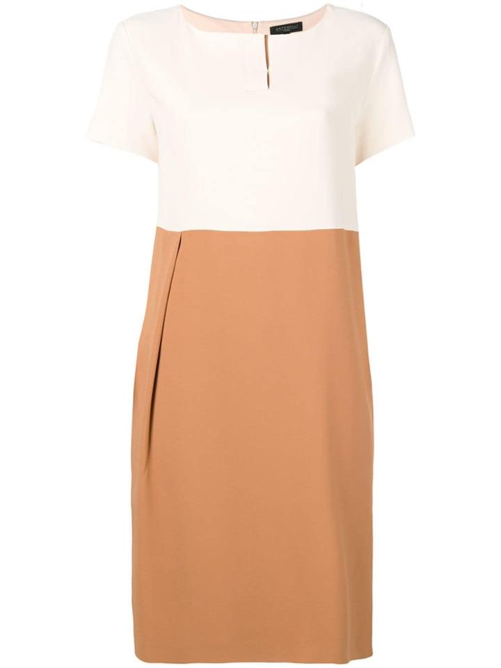 Antonelli Colour Block Shift Dress - Brown