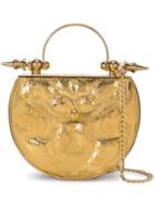 Okhtein Mini Gold Palmette Minaudière Flower Bag - Metallic