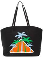 Prada Palms Logo Tote Bag - Black