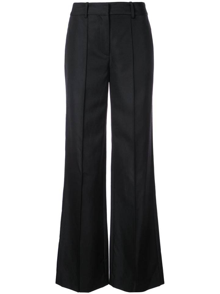 Adam Lippes Creased Flared Trousers - Black