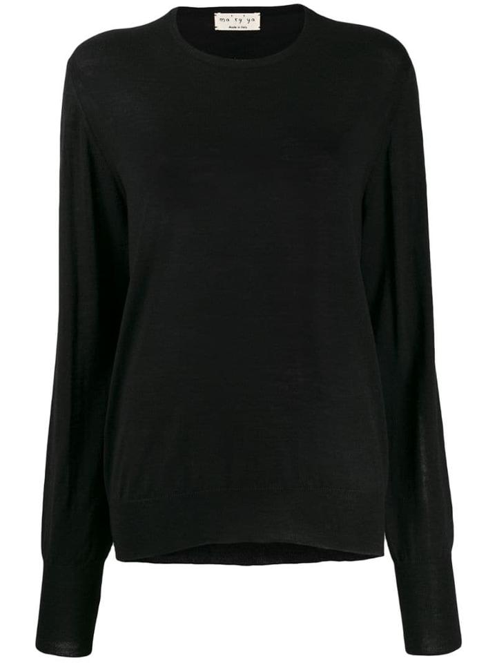Ma'ry'ya Sheer Jumper - Black