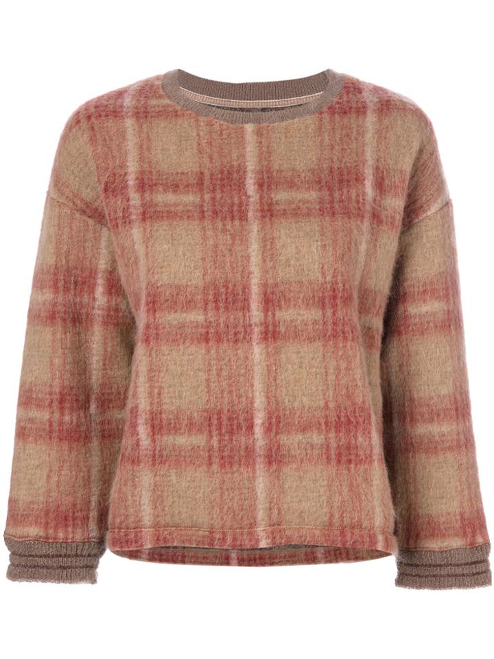 Bellerose Checked Jumper - Nude & Neutrals