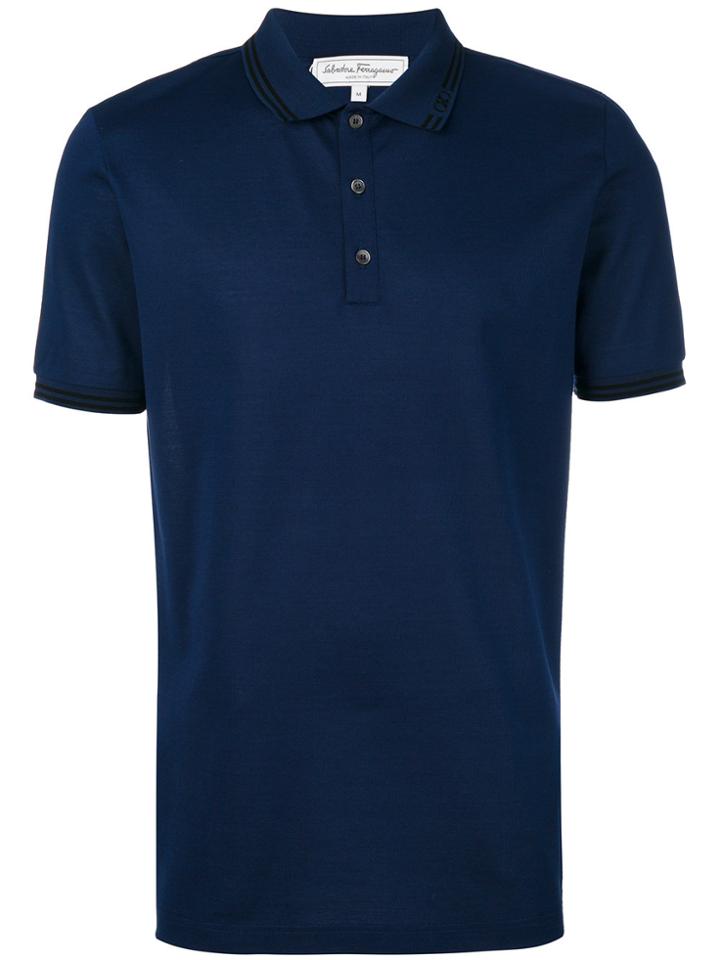 Salvatore Ferragamo Short-sleeve Polo Shirt - Blue