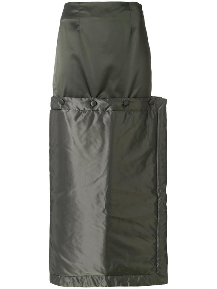 Eckhaus Latta Buttoned Maxi Skirt - Grey